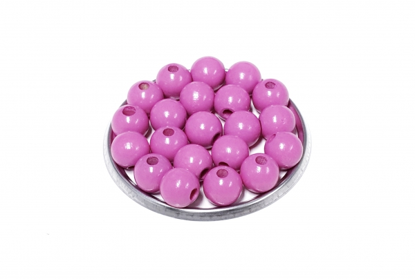 500 Holzperlen 10mm magenta